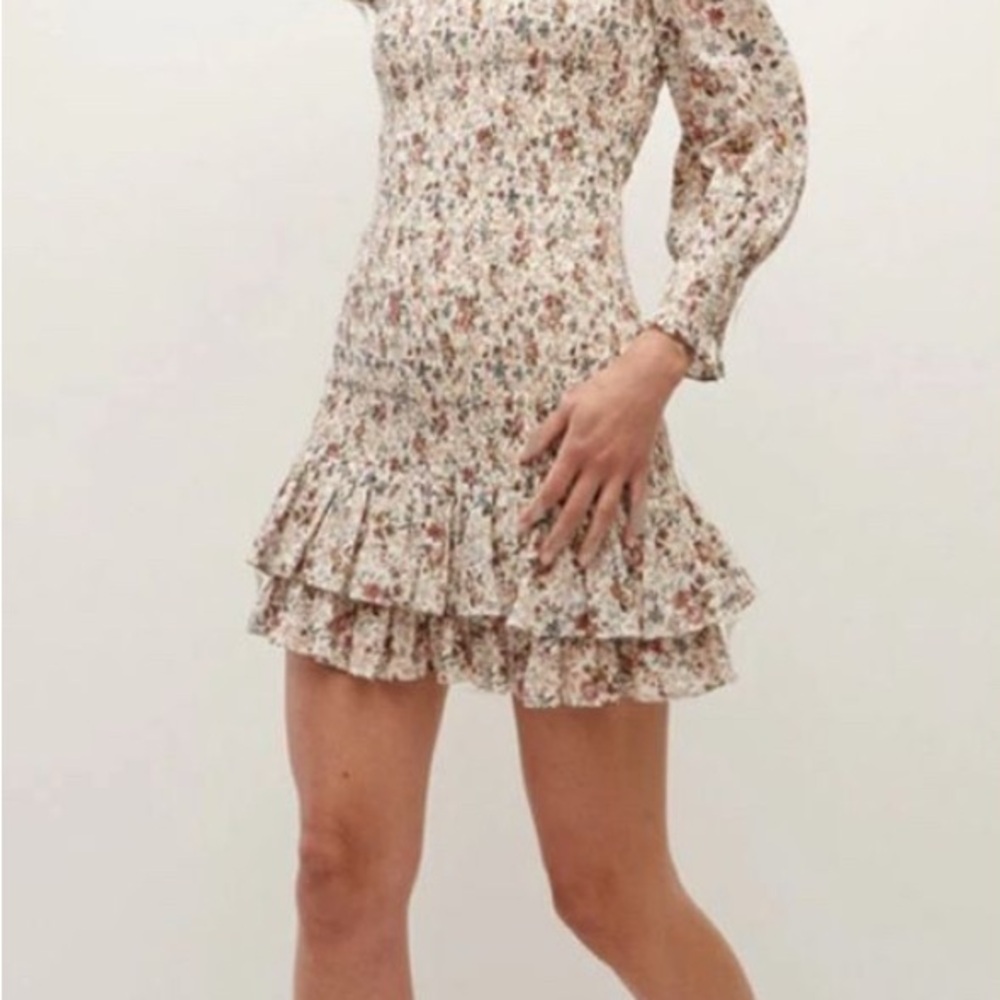 Veronica Beard Multicolor Floral Long Sleeve Dress - Farha Dress